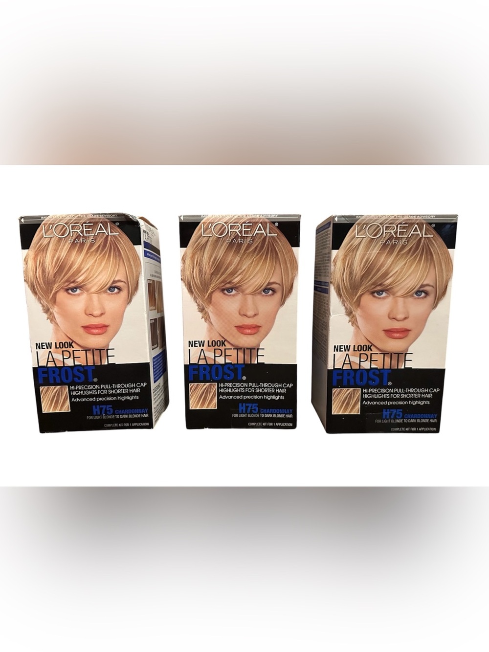 L'Oreal La Petite Frost H75 Chardonnay Hi-Precision Pull-Through Cap Hair, 3 Pk